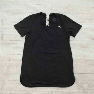 Puma Lace Up Back Black Ops Tunic Activewear Top size S